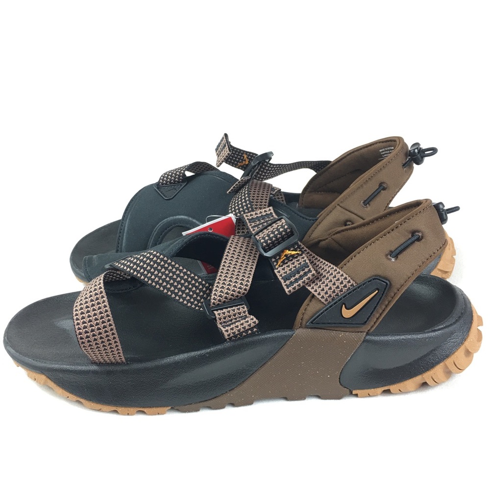 Nike Oneonta Hiking Sandals Black Brown Adjustable straps DJ6604 Men 13 New